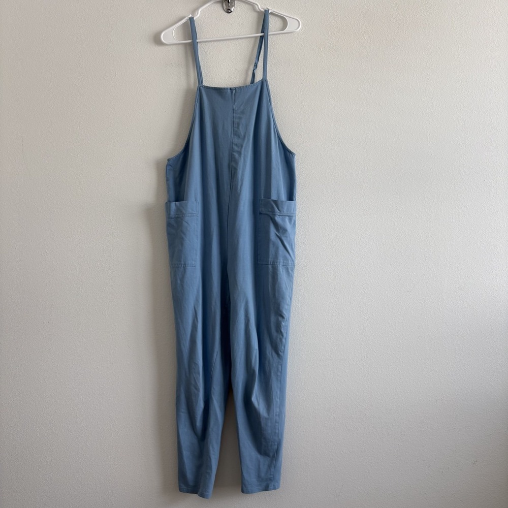 Storq Maternity Anytime Overalls  Light Blue  Jersey Knit Womens Size 2 S/M